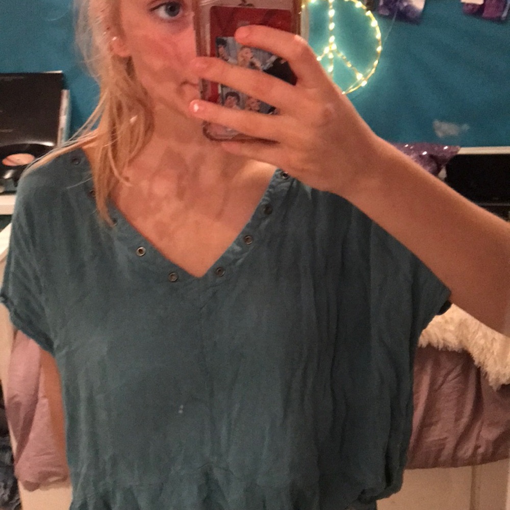 Turquoise blouse! - Picture 3 of 3